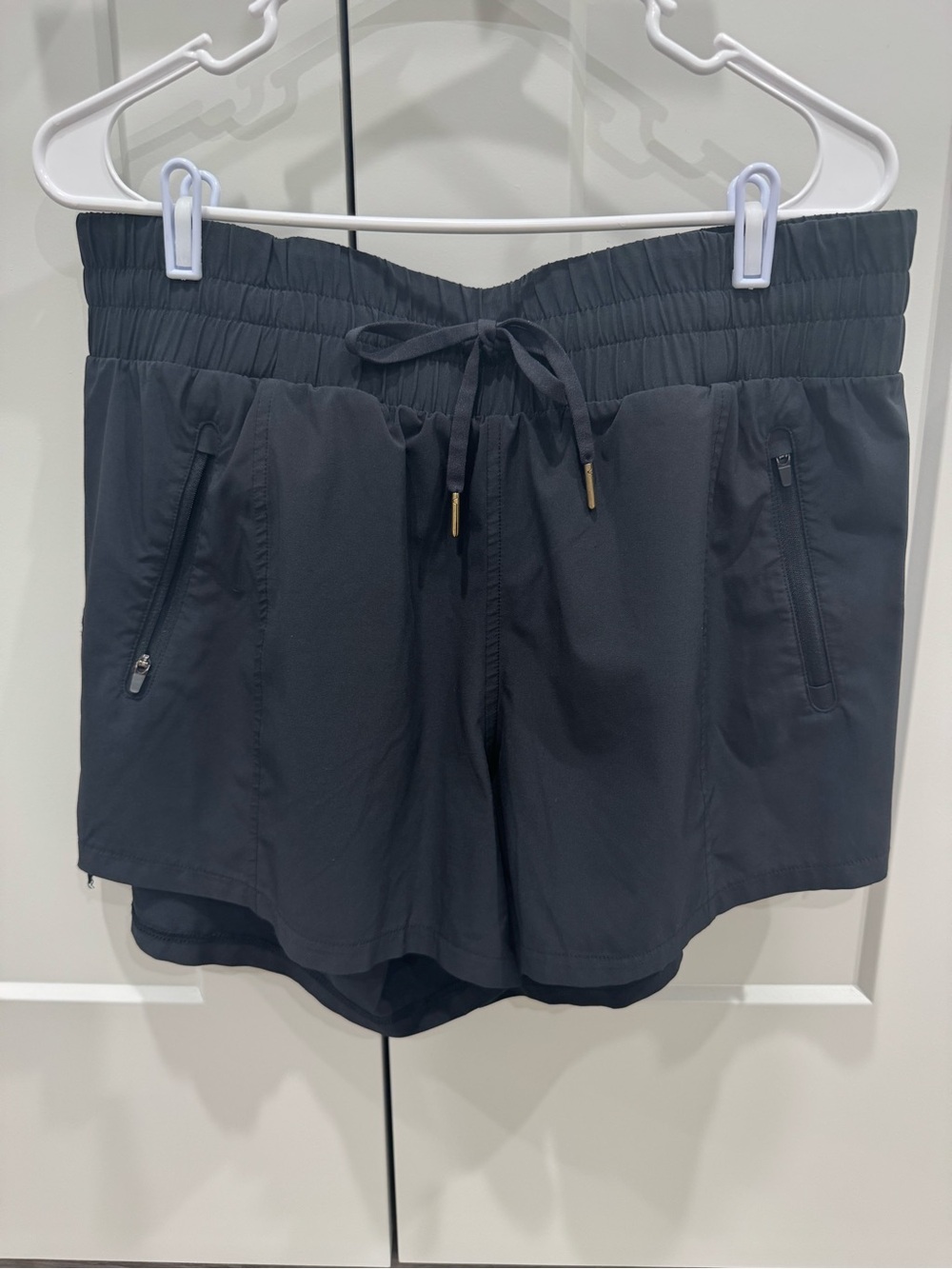 all in motion Black Athletic Drawstring Shorts with Zip Pockets